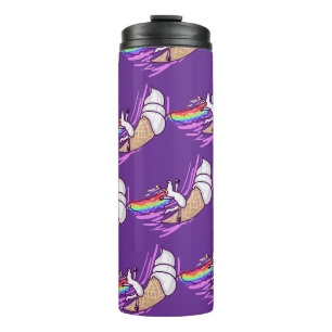 Termo Cono de helado de arcoíris montado por unicornio