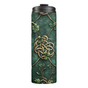 TERMO CONOCIMIENTOS CELÁTICOS VERDE OSCURO Y ORO IRLANDÉ