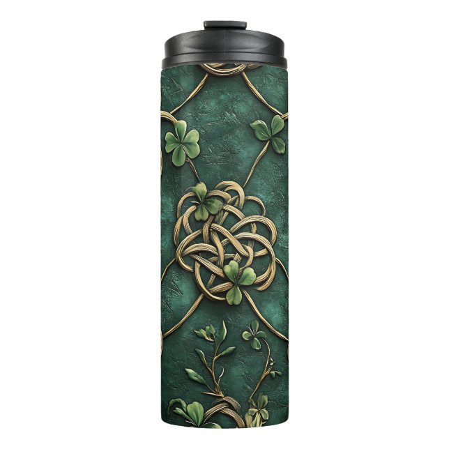 TERMO CONOCIMIENTOS CELÁTICOS VERDE OSCURO Y ORO IRLANDÉ (Anverso)