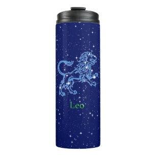 Termo Constelación de Leo y signo zodiacal con estrellas