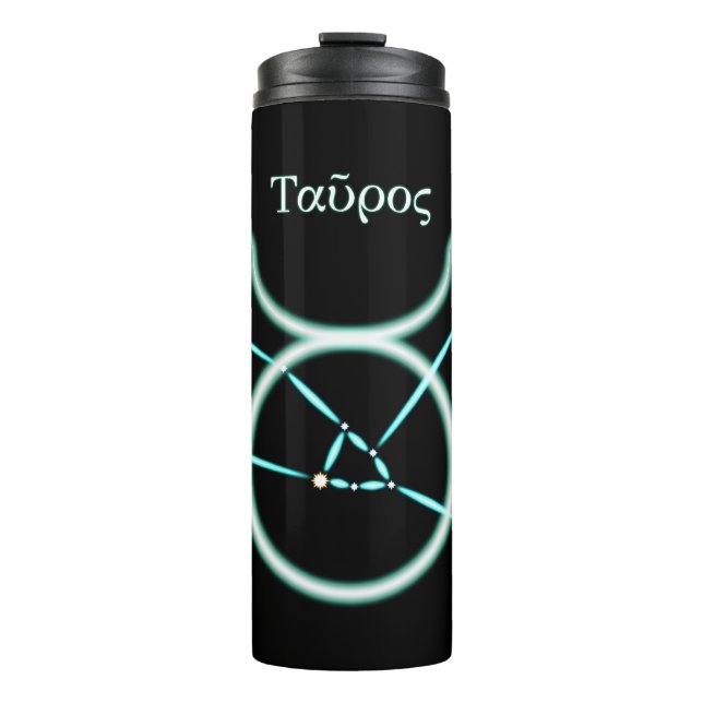 Termo Constelación de zodiaco Tumbler termal de Taurus (Anverso)