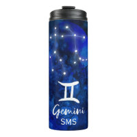 Constelación zodiacal de Géminis Monograma Galaxia
