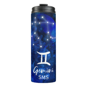 Termo Constelación zodiacal de Géminis Monograma Galaxia