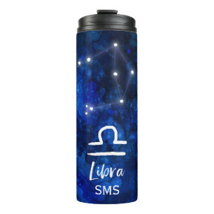 Termo Constelación zodiacal de Libra Monograma Galaxia A