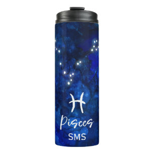 Termo Constelación zodiacal de Piscis Monograma de galax