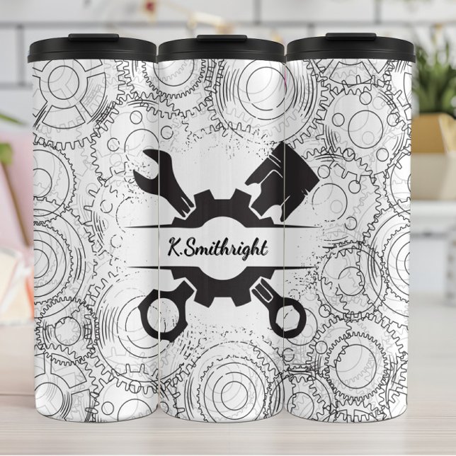 Termo Contorno mecánico de los engranajes con llave del  (Subido por el creador)