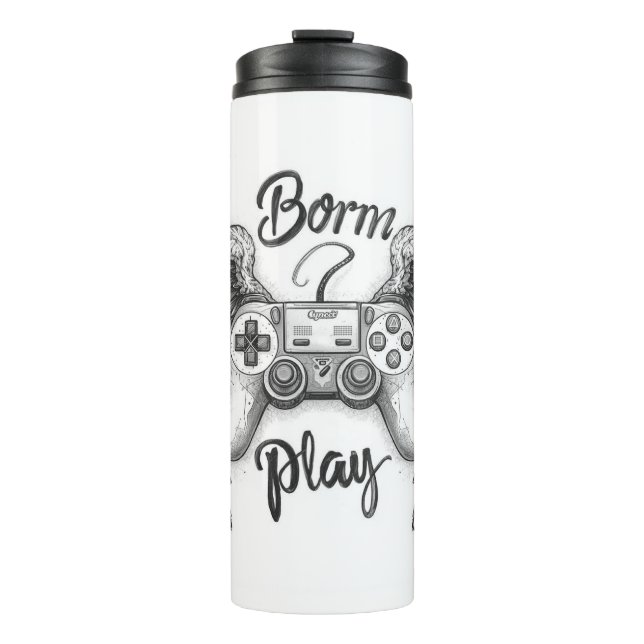 Termo "Controlador de juegos retro con alas de ángel (Anverso)