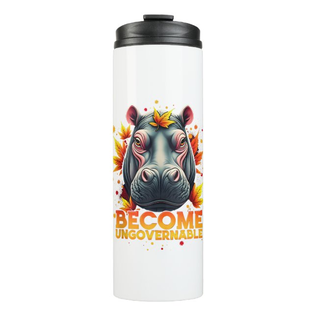 Termo Conviértete en un bebé retro ingobernable Hippo Mo (Anverso)