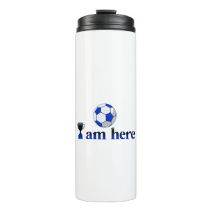 Termo Copa divertida de fútbol - Estoy aquí