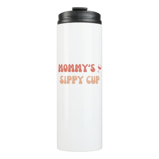 Termo Copa Sippy de mamá - Divertido Tumbler térmico par (Anverso)