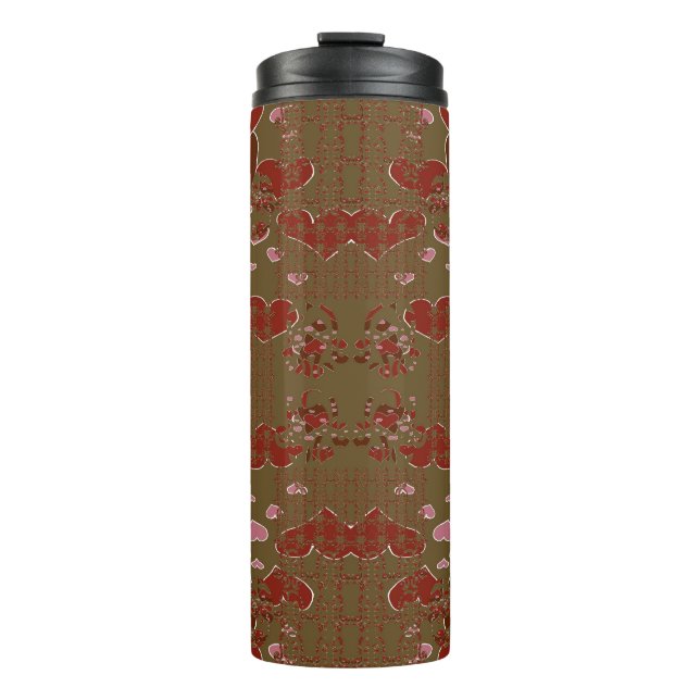Termo Copas de flores en forma de corazón (Anverso)