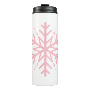 Termo Copo de nieve rosa