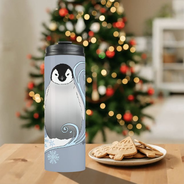 Termo Copos de nieve de estilo Art Nouveau pingüino (Subido por el creador)