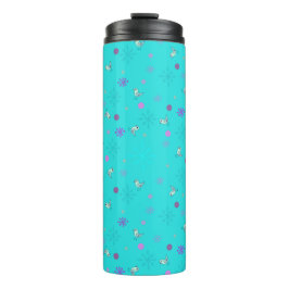 Termo copos de nieve y pájaros_aqua