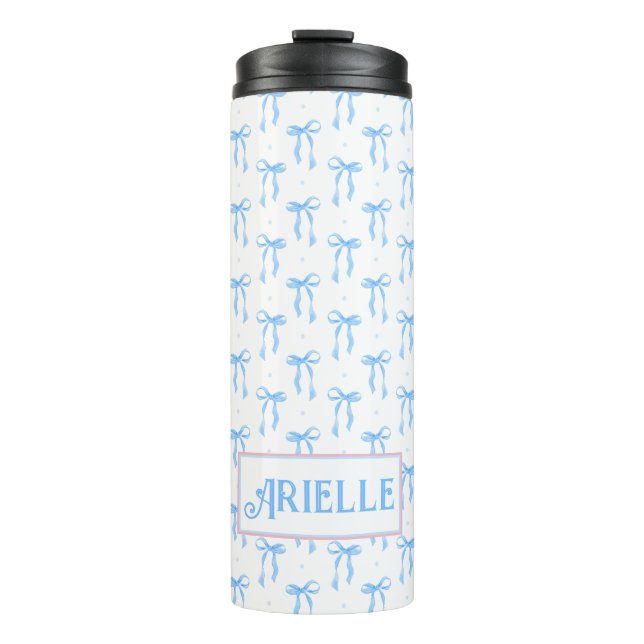 Termo Coquette Blue Bow personalizada (Anverso)