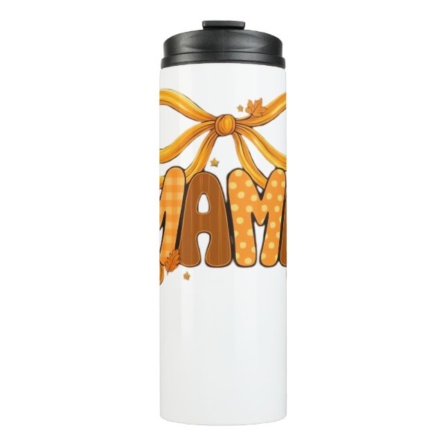 Termo Coquette Mama de Otoño - Estética de otoño acogedo (Anverso)