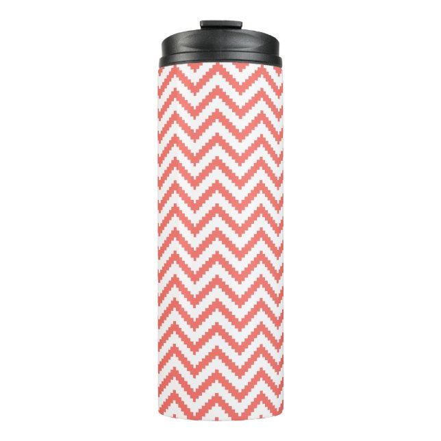 Termo Coral de verano Azteca Chevron (Anverso)