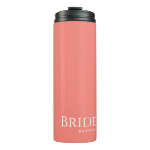 Termo Coral rosa y novia blanca-