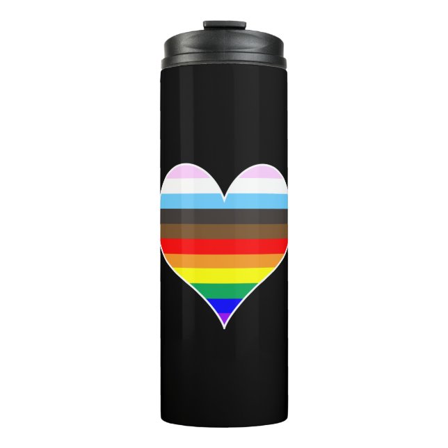 Termo Corazón arcoiris (Anverso)