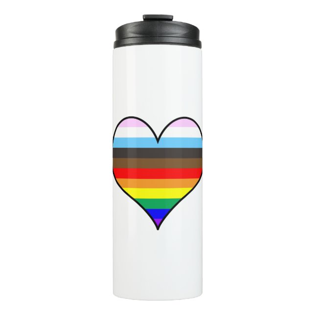 Termo Corazón arcoiris (Anverso)