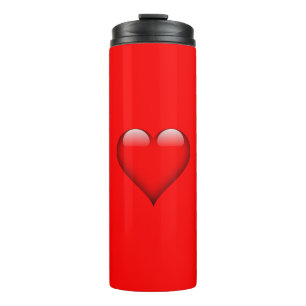 Termo Corazón Boda de amor de fondo rojo