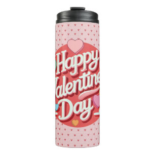 Termo Corazón colorido del día de San Valentín
