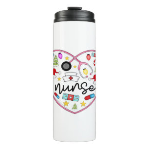 Termo Corazón de enfermera, camiseta sobredimensionada d