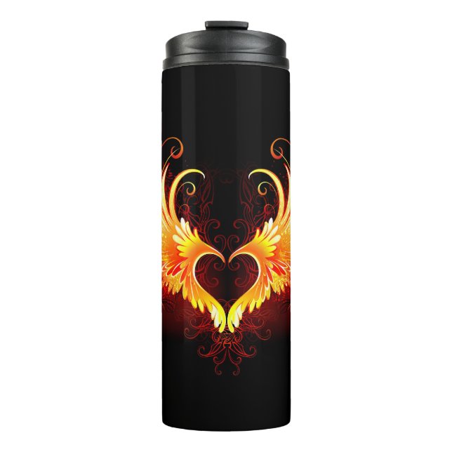 Termo Corazón de Fuego Ángel con Alas (Anverso)