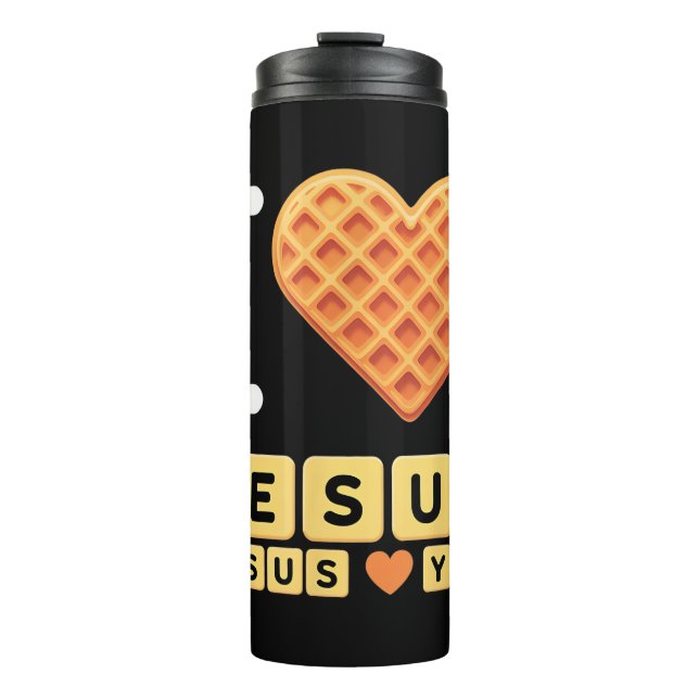 Termo Corazón de Waffle Te Amo Jesús (Anverso)