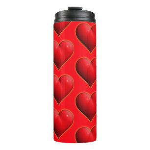 Termo Corazón rojo brillante 3D