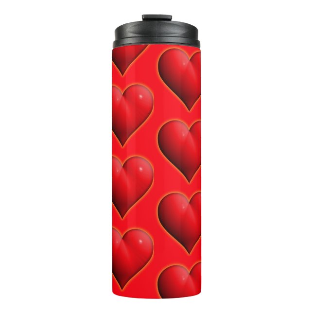 Termo Corazón rojo brillante 3D (Anverso)