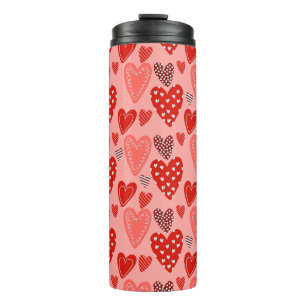 Termo Corazones caprichosos del Día de San Valentín