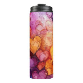 TERMO CORAZONES DE VALENTINA ROJO PURPLE AMARILLO