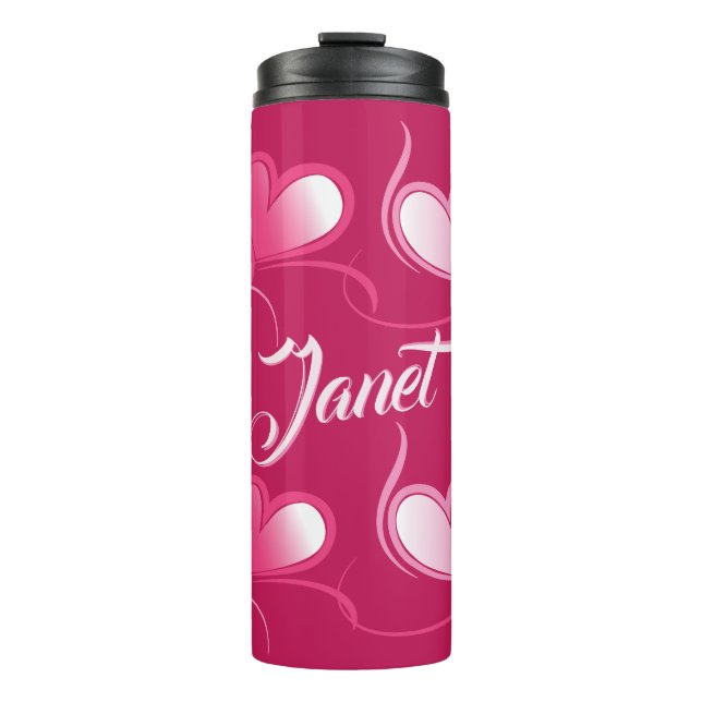Termo Corazones rosados (Anverso)
