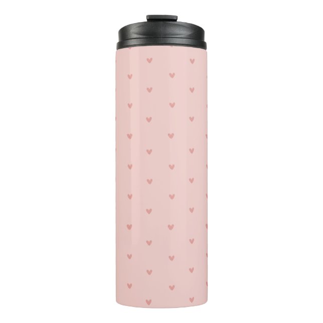 Termo Corazones Rosados Pastel Adorables (Anverso)