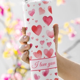 Termo Corazones vibrantes | Colorido | Texto del Persona