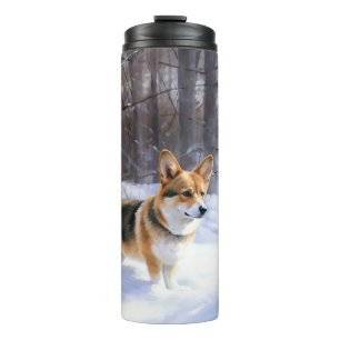 Termo Corgi Deja que nieve Navidad