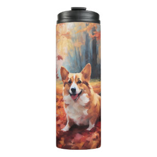 Termo Corgi en otoño se inspira en las hojas