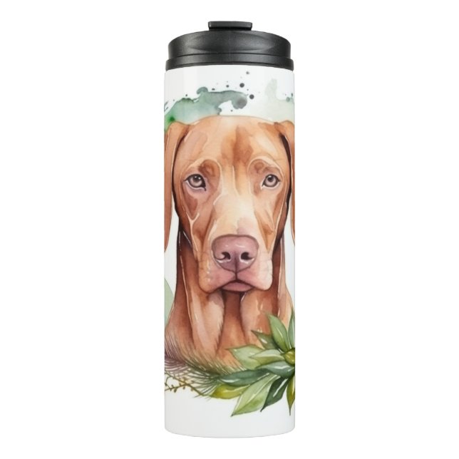 Termo Corona festiva de Navidad de Vizsla (Anverso)