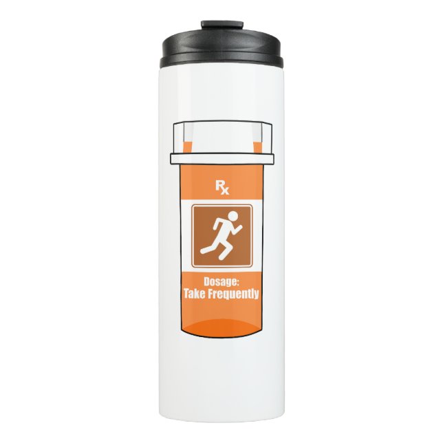 Termo Correr es mi droga (Anverso)