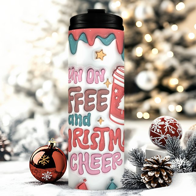 Termo Corro con Café Alegría de Navidad 3D Inflado (Subido por el creador)
