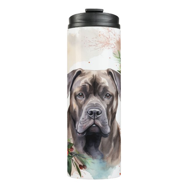 Termo Corso de Navidad Corona Festiva Cachorro (Anverso)