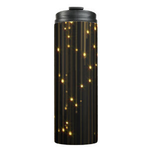 Termo Cortina de luz de lluvia Purpurina dorada