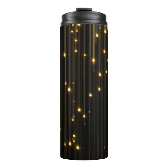 Termo Cortina de luz de lluvia Purpurina dorada (Anverso)