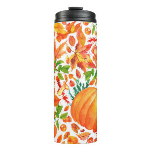 Termo Cosecha de Otoño: Acuarela Cae Abundancia.