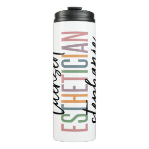 Termo Cosmetólogo estético con licencia personalizada