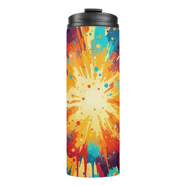 Termo Cosmic Burst Abstract Splatter Art (Anverso)