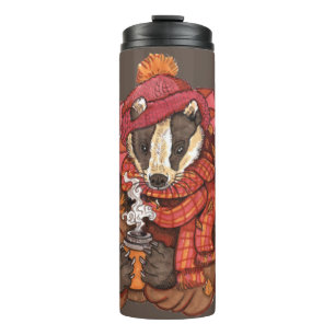 Termo Cosmo Tumbler termal del Badger de otoño
