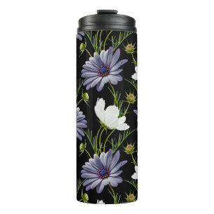 Termo Cosmos Daisy Floral Seamless Collage
