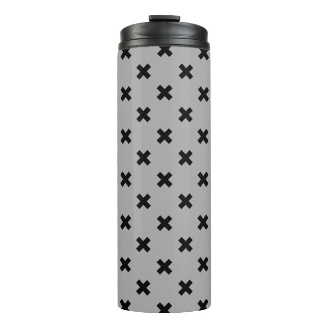 Termo Costillas de cruz negra en gris (Anverso)